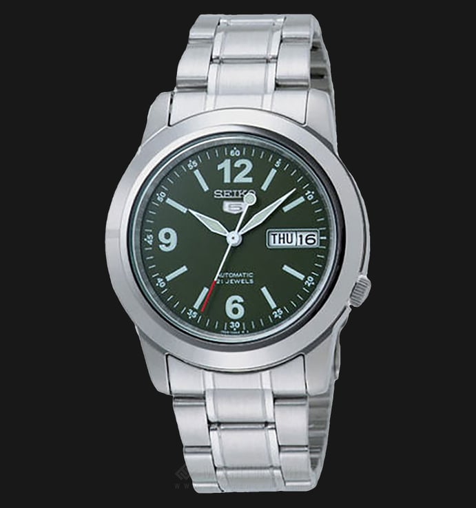 Seiko 5 SNKE59 Automatic 21 Jewels Green Dial Stainless Steel Strap