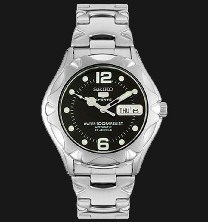 Seiko 5 Sports SNZ453K1 Automatic Black Dial Stainless Steel Strap