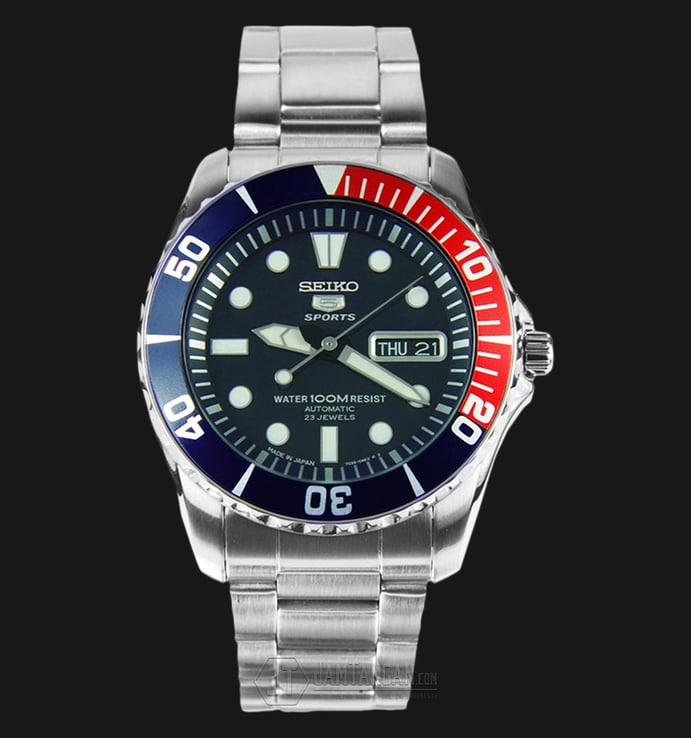 Seiko 5 Sports SNZF15J1 Automatic Stainless Steel Made In Japan