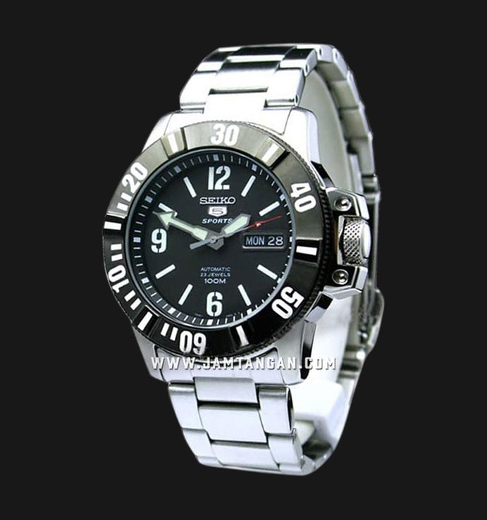 Seiko 5 SNZG83K1 Automatic Black Dial Stainless Steel Strap