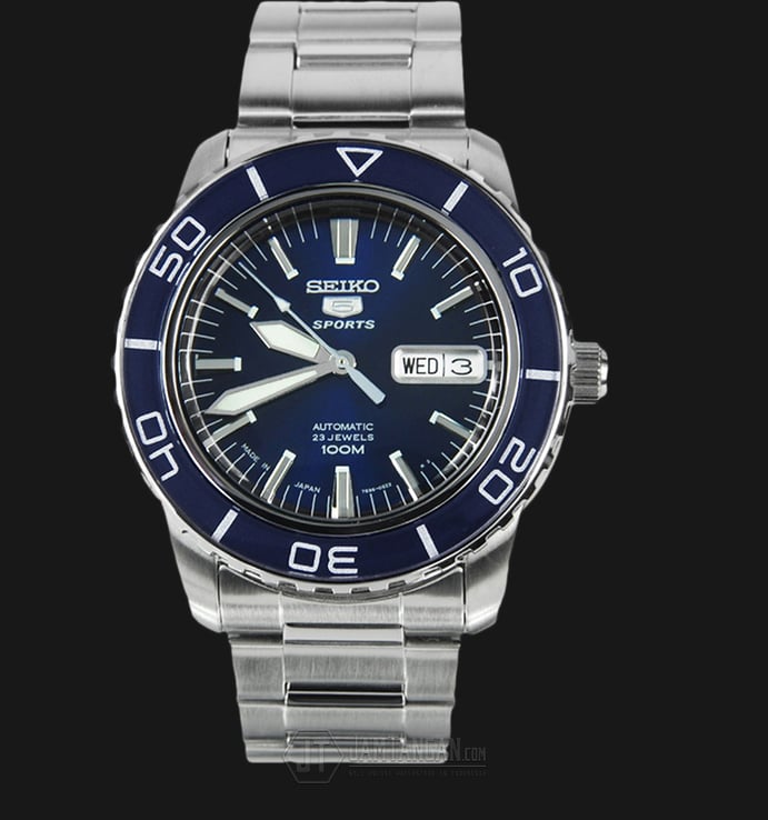 Seiko 5 Sports SNZH53J1 Automatic 23J Blue Dial Water Made In Japan