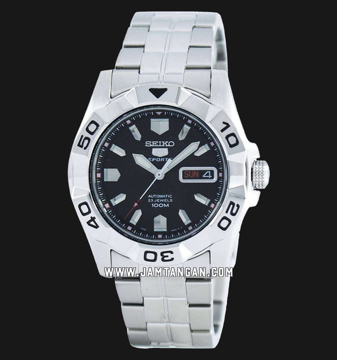 Seiko 5 Sports SNZH89K1 Automatic Black Dial Stainless Steel Strap