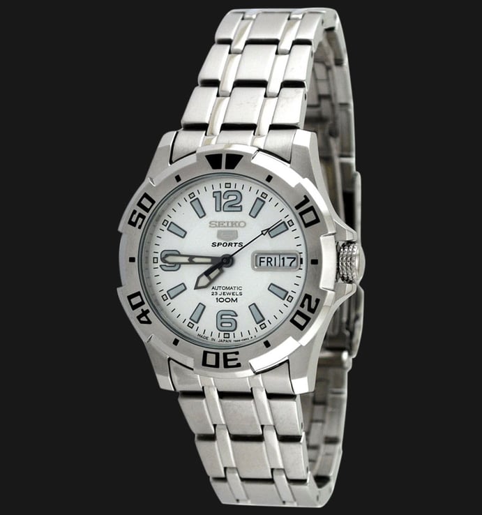 Seiko 5 Sports SNZJ47K1 Automatic Silver Dial Stainless Steel Strap