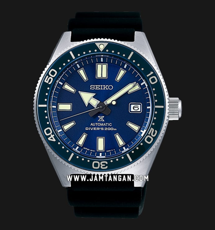 Seiko Prospex SPB053J1 Automatic Divers 200M Men Blue Dial Black Rubber Strap