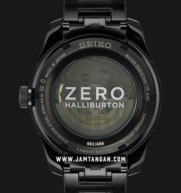 Seiko Presage SPB271J1 Sharp Edge Zero Halliburton GMT Automatic Stainless Steel Limited Edition