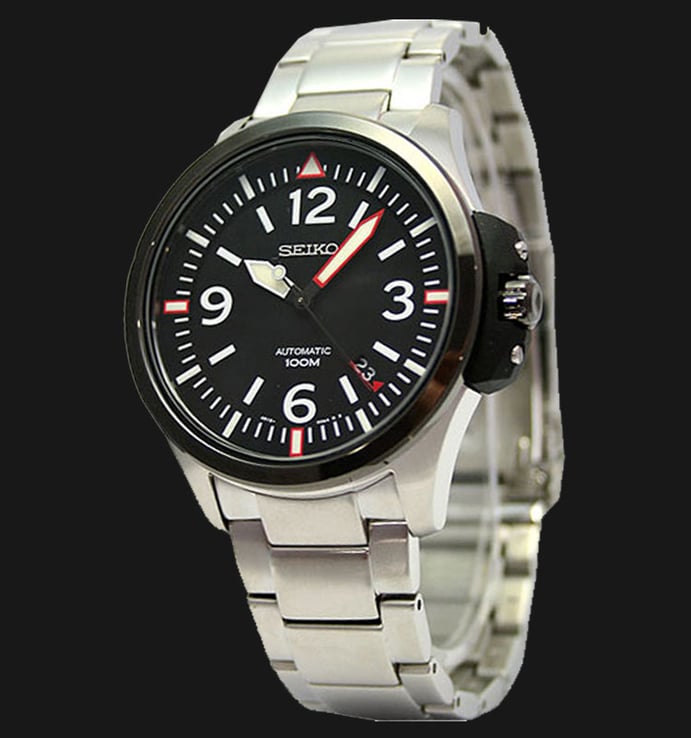 Seiko Automatic SRP027 Black Dial Stainless Steel