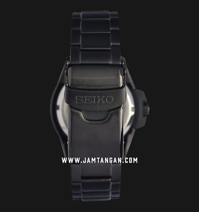 Seiko Automatic SRP029K1 Men Black Dial Black Stainless Steel Strap