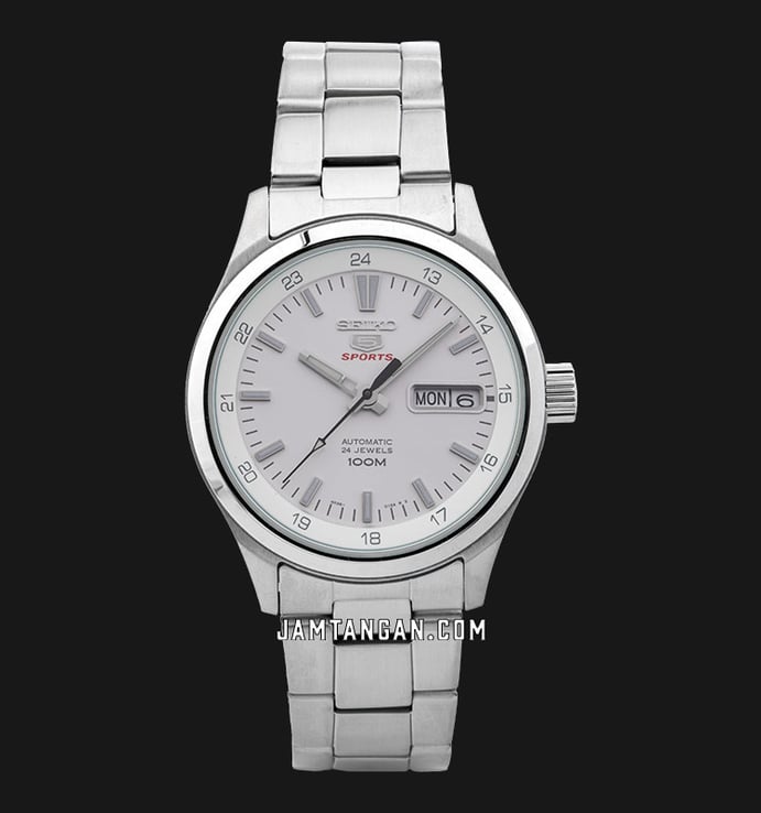 Seiko 5 Sports SRP263K1 Automatic White Dial Stainless Steel Strap
