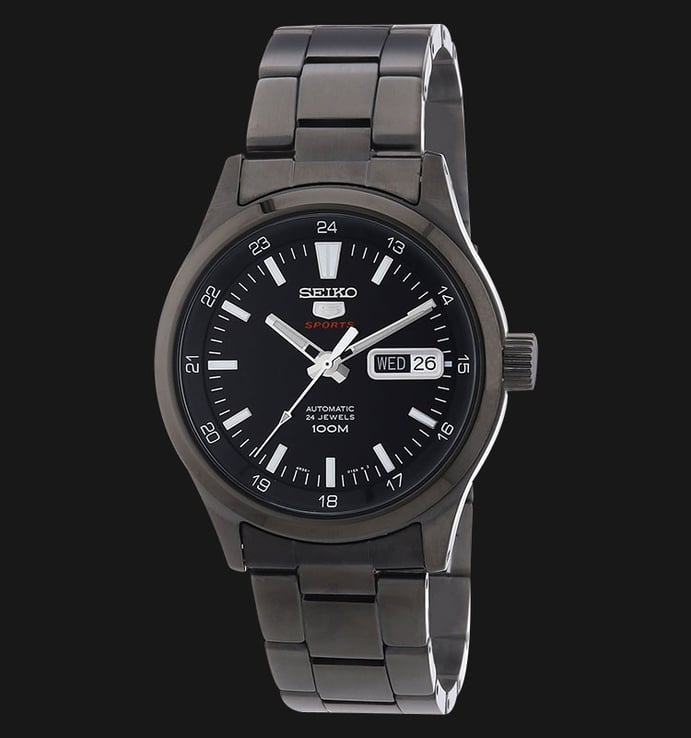 Seiko 5 Sports SRP267K1 Automatic Black Dial Black Stainless Steel Strap