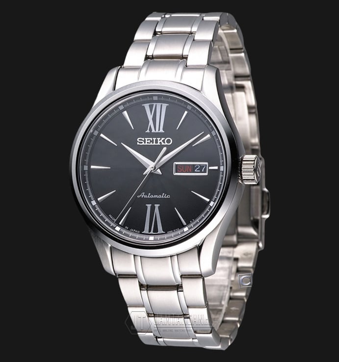 Seiko Presage SRP327 Automatic Black Dial Stainless Steel Strap