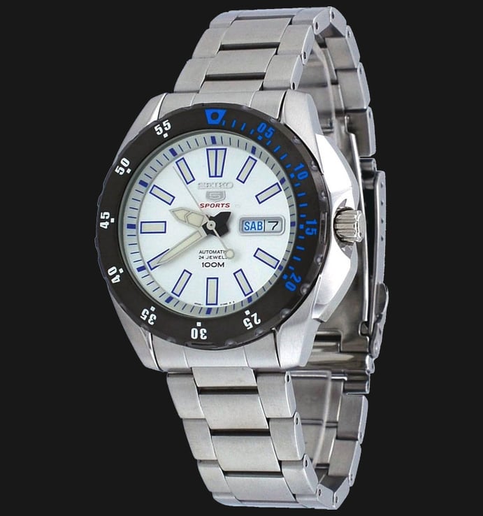 Seiko 5 Sports SRP359K1 Automatic White Dial Stainless Steel