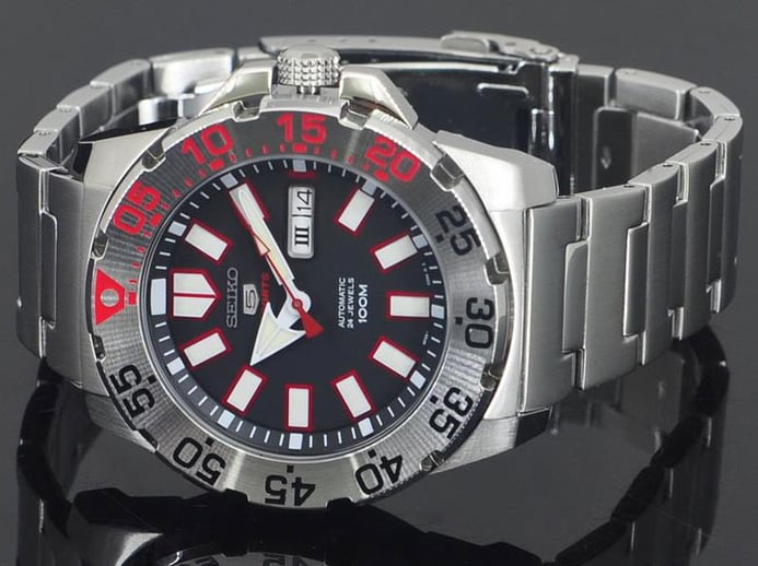 Seiko 5 Sports SRP485K1 Automatic Black Dial Stainless Steel