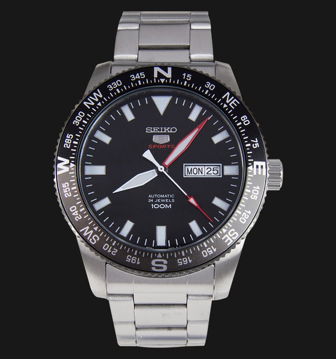 Seiko 5 Sports SRP669K1 Automatic Black Dial Stainless Steel Strap