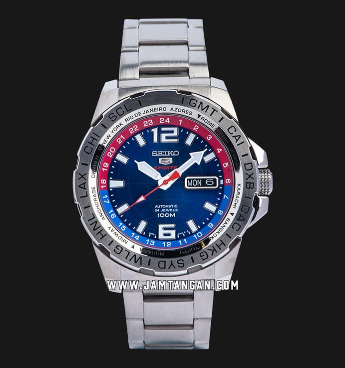 Seiko 5 Sports SRP681K1 Automatic Blue Dial Stainless Steel Strap