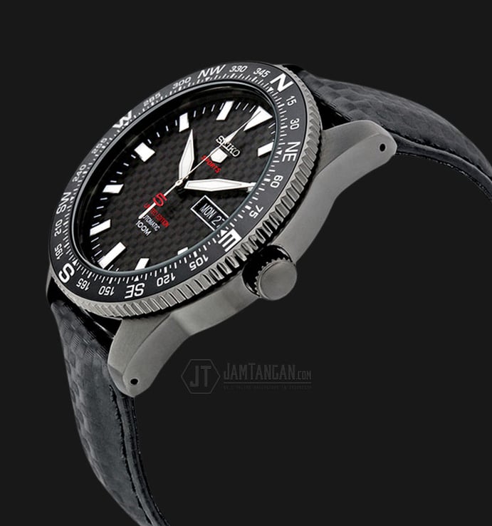 Seiko 5 Sports SRP719K1 Automatic Black Dial Black Leather Strap Limited Edition
