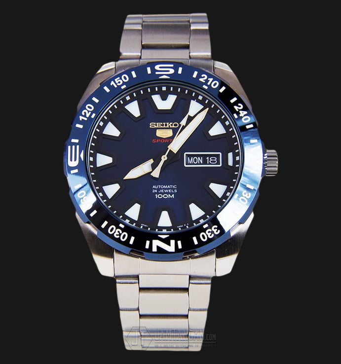Seiko 5 Sports SRP747K1 Automatic 24J Blue Dial Stainless Steel 100M
