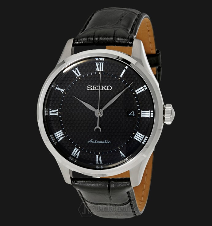 Seiko Automatic SRP769K2 Black Dial Leather Strap