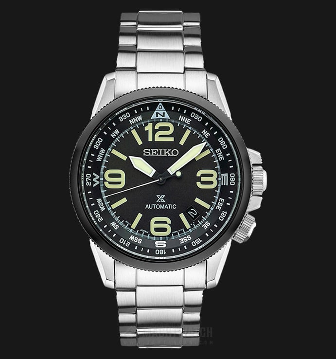 Seiko Prospex SRPA71K1 Automatic Land Watch Black Dial Stainless Steel
