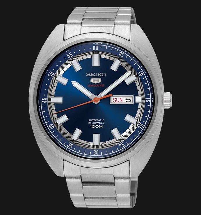 Seiko 5 Sports SRPB15K1 Turtle Automatic Blue Dial Stainless Steel Strap