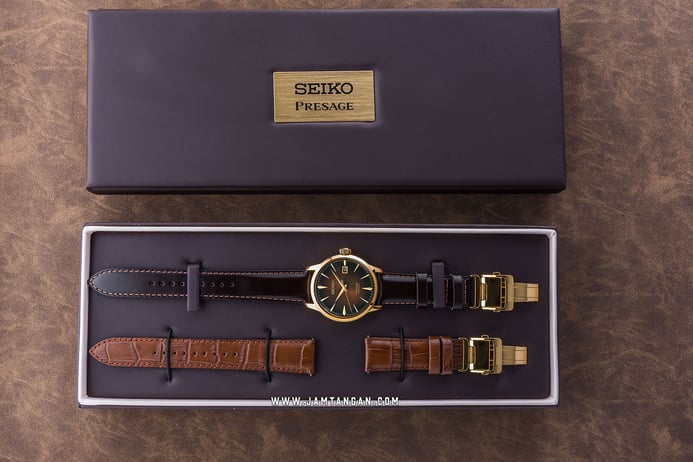 Seiko Presage SRPD36J1 Cocktail Limited Edition Automatic Brown Dial Brown Leather Strap