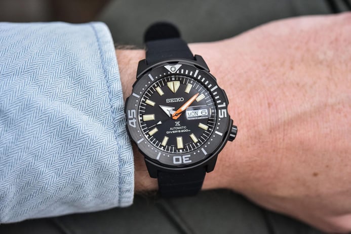 Seiko Prospex SRPH13K1 The Black Series Monster Automatic Black Silicone Strap LIMITED EDITION