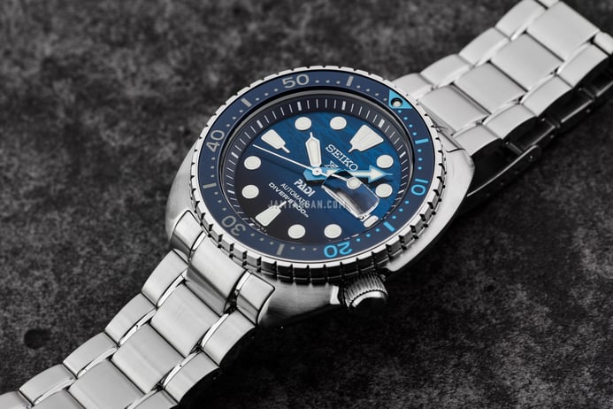 Seiko Prospex SRPK01K1 King Turtle PADI Great Blue Dial Stainless Steel Strap Special Edition