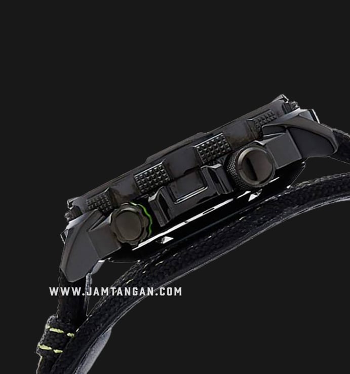 Seiko Automatic SSA059K1 Black Pattern Dial Black Nylon Strap