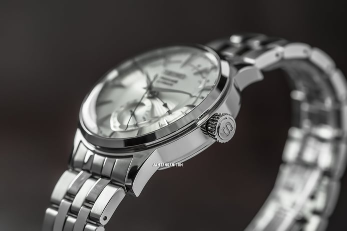 Seiko Presage SSA341J1 Cocktail Time Martini Automatic Silver Texture Dial Stainless Steel Strap