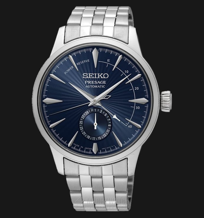 Seiko Presage SSA347J1 Cocktail Time Blue Moon Automatic Blue Texture Dial Stainless Steel Strap