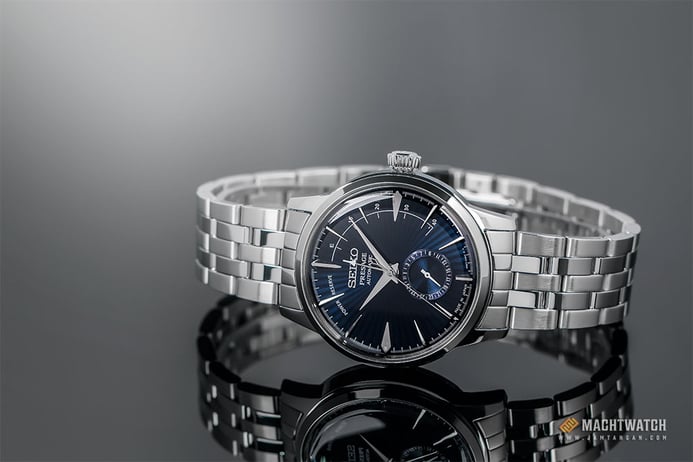 Seiko Presage SSA347J1 Cocktail Time Blue Moon Automatic Blue Texture Dial Stainless Steel Strap
