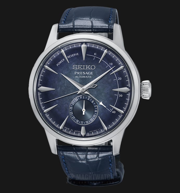 Seiko Presage Cocktail Time Limited Edition SSA361J1 Automatic Blue Starlight Dial Leather Strap