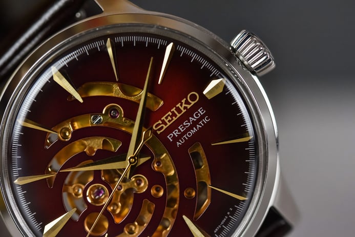 Seiko Presage SSA457J1 Cocktail Time Star Bar Automatic Brown Leather Strap LIMITED EDITION