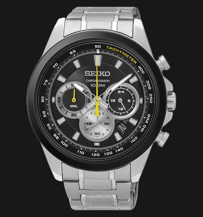 Seiko Chronograph SSB247P1 Quartz Tachymeter 100M Mens Watch