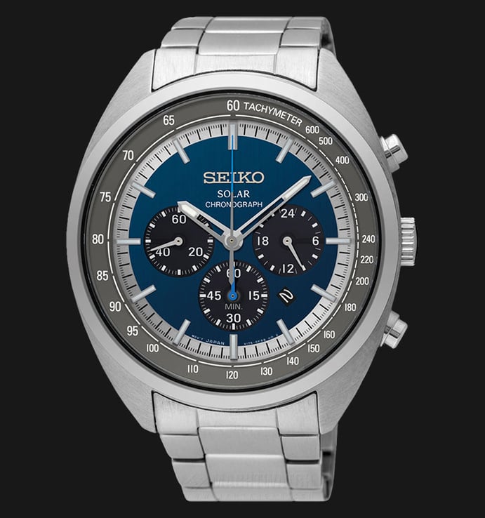 Seiko Solar SSC619P1 Automatic Blue Dial Stainless Steel Strap