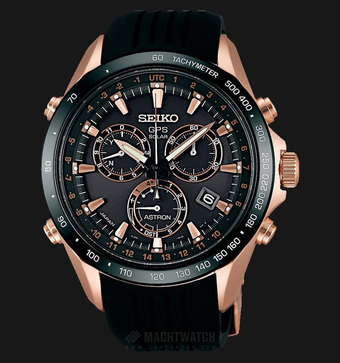 Seiko Astron GPS Novak Djokovic Limited Edition SSE022J1 Men Chronograph Black Dial Stainless Steel