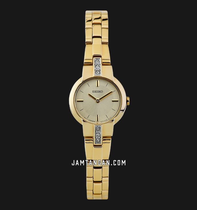 Seiko Ladies SUJG40P1 Light Gold Dial Light Gold Stainless Steel Strap
