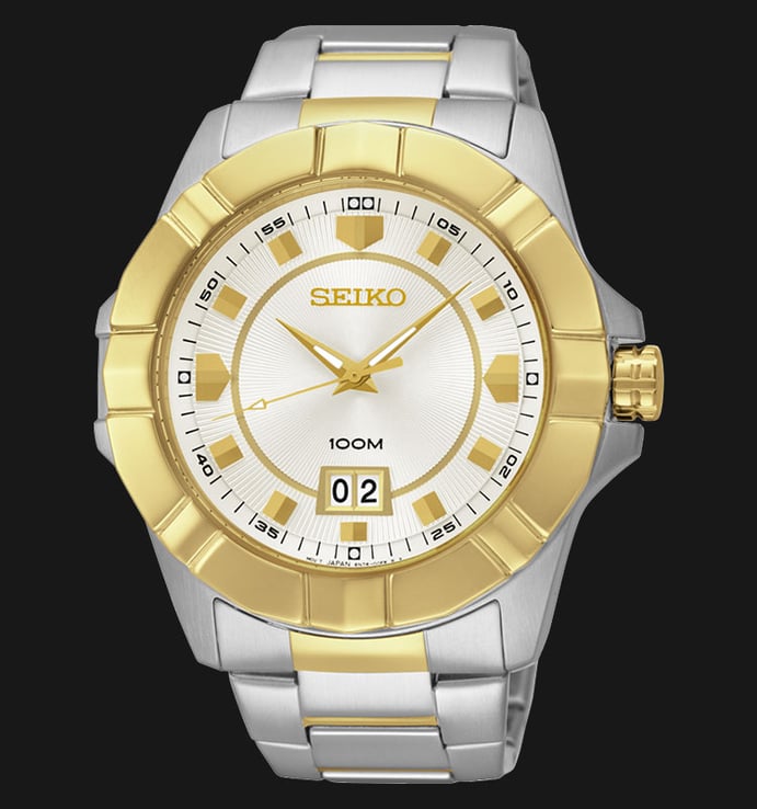Seiko Lord SUR134P1 Silver Dial Dual Tone Stainless Steel Strap