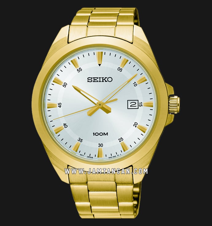 Seiko Classic SUR212P1 Neo Silver Dial Gold Stainless Steel Strap