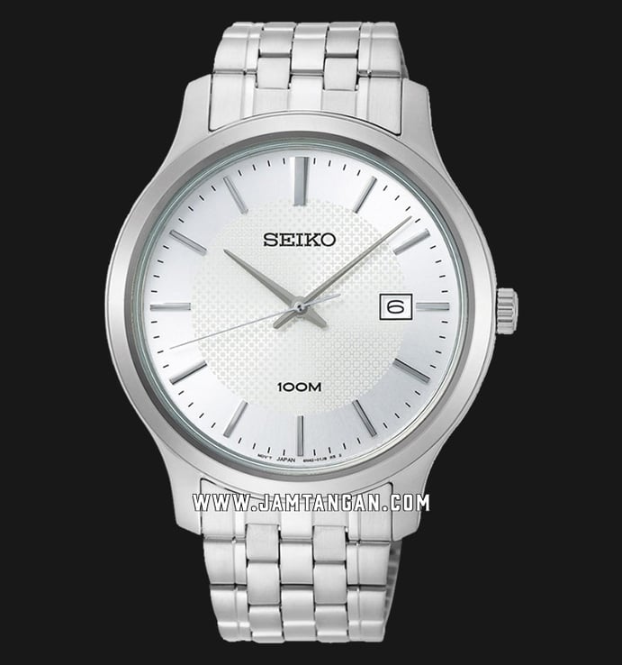 Seiko Neo SUR289P1 Classic Silver Dial Stainless Steel Strap