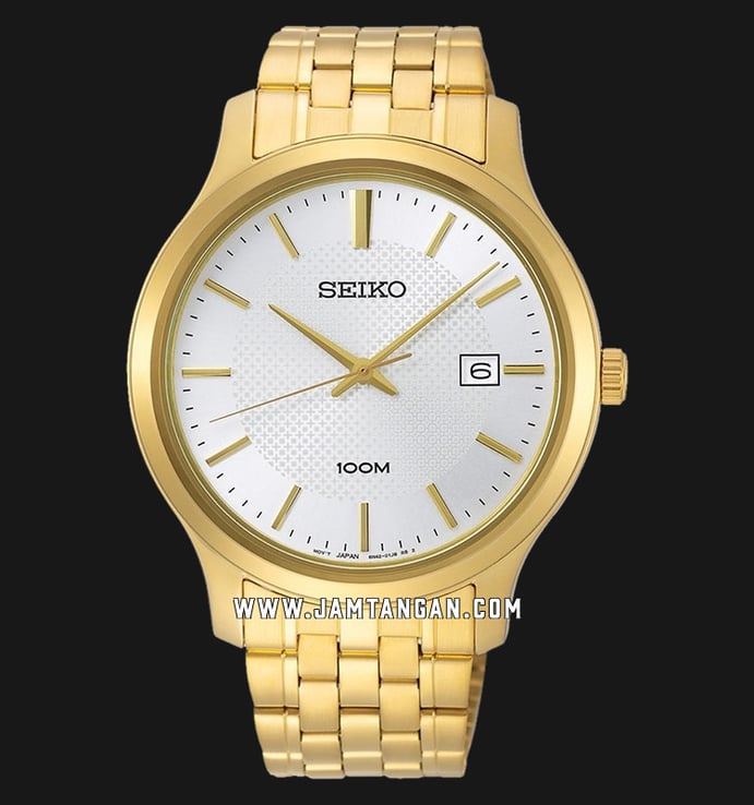 Seiko Classic SUR296P1 Silver Dial Gold Stainless Steel Strap