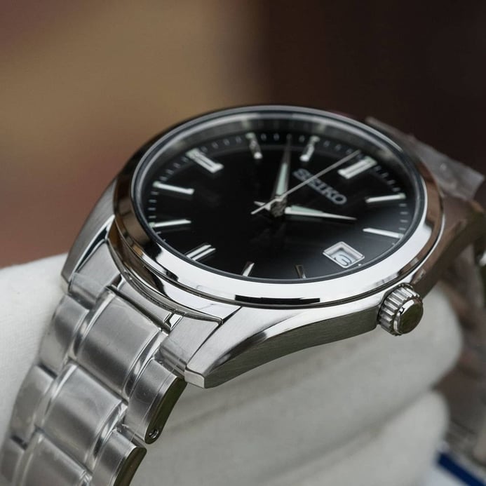 Seiko Classic SUR311P1 Discover More Black Dial Stainless Steel Strap