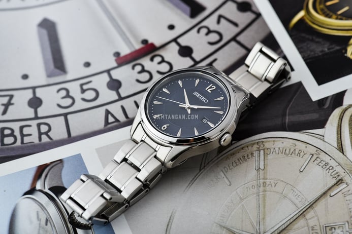 Seiko Classic SUR425P1 Discover More Blue Dial Stainless Steel Strap