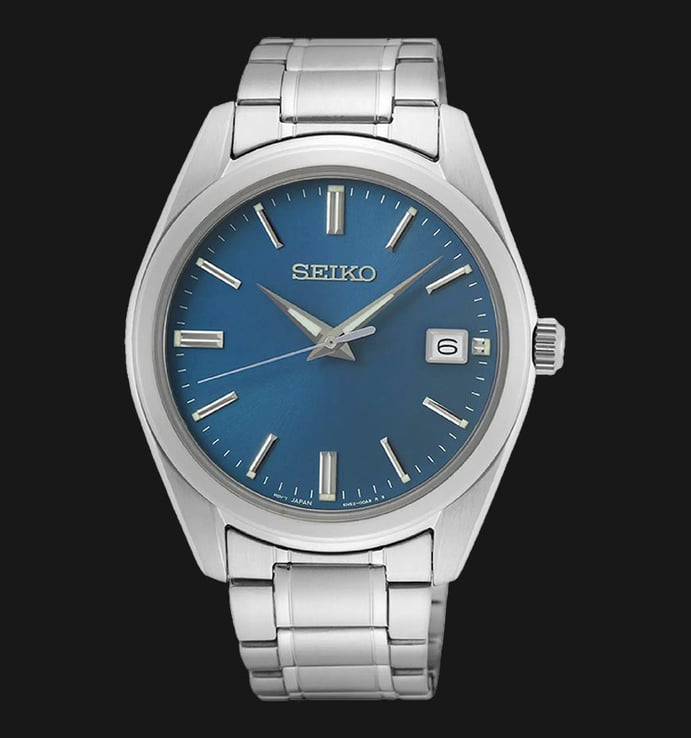 Seiko Classic SUR525P1 Discover More Dress Blue Dial Stainless Steel Strap