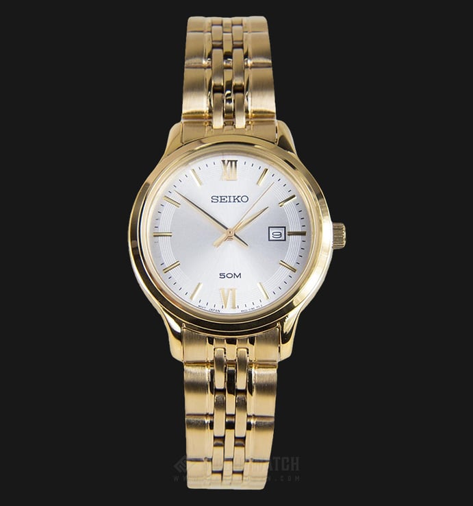 Seiko Classic SUR704P1 Neo Silver Dial Gold Stainless Steel Strap