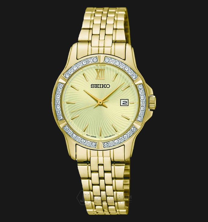 Seiko Classic SUR728P1 Gold Dial Stainless Steel Bracelet