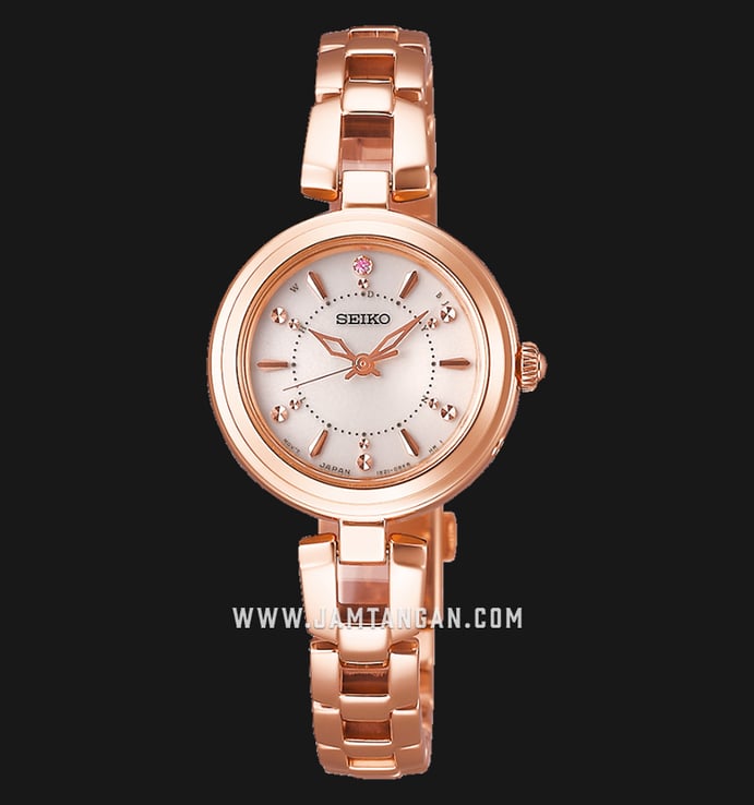 Seiko SWFH092 Selection Light Rose Gold Dial Rose Gold Stainless Steel Strap