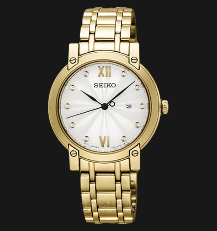 Seiko Ledies SXDG80P1 White Dial Stainless Steel Bracelet