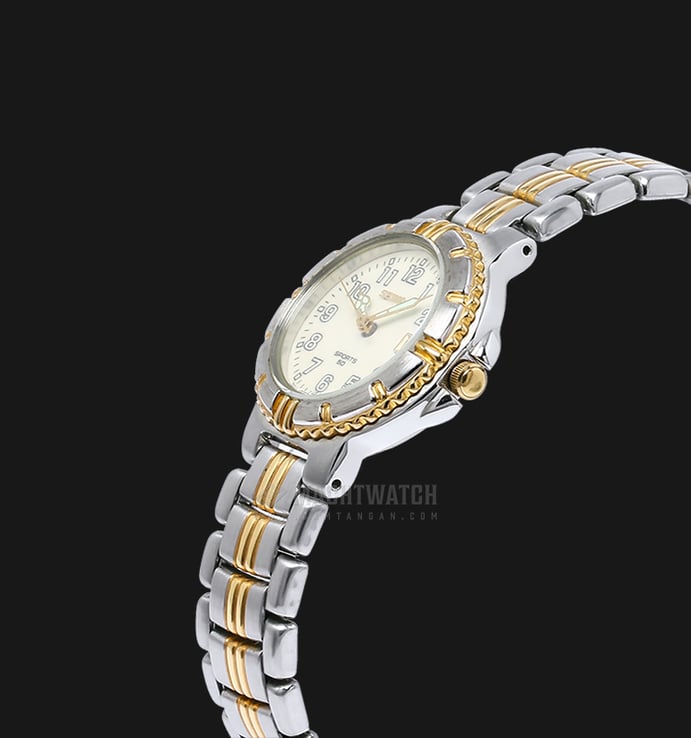 Seiko Ladies SXE464P White Dial Dual-tone Stainless Steel Bracelet