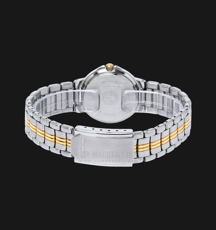 Seiko Ladies SXE464P White Dial Dual-tone Stainless Steel Bracelet