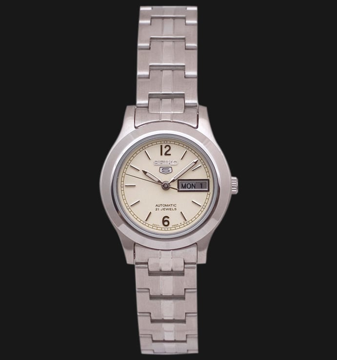 Seiko 5 Ladies SYMD97K1 Automatic Beige Dial Stainless Steel